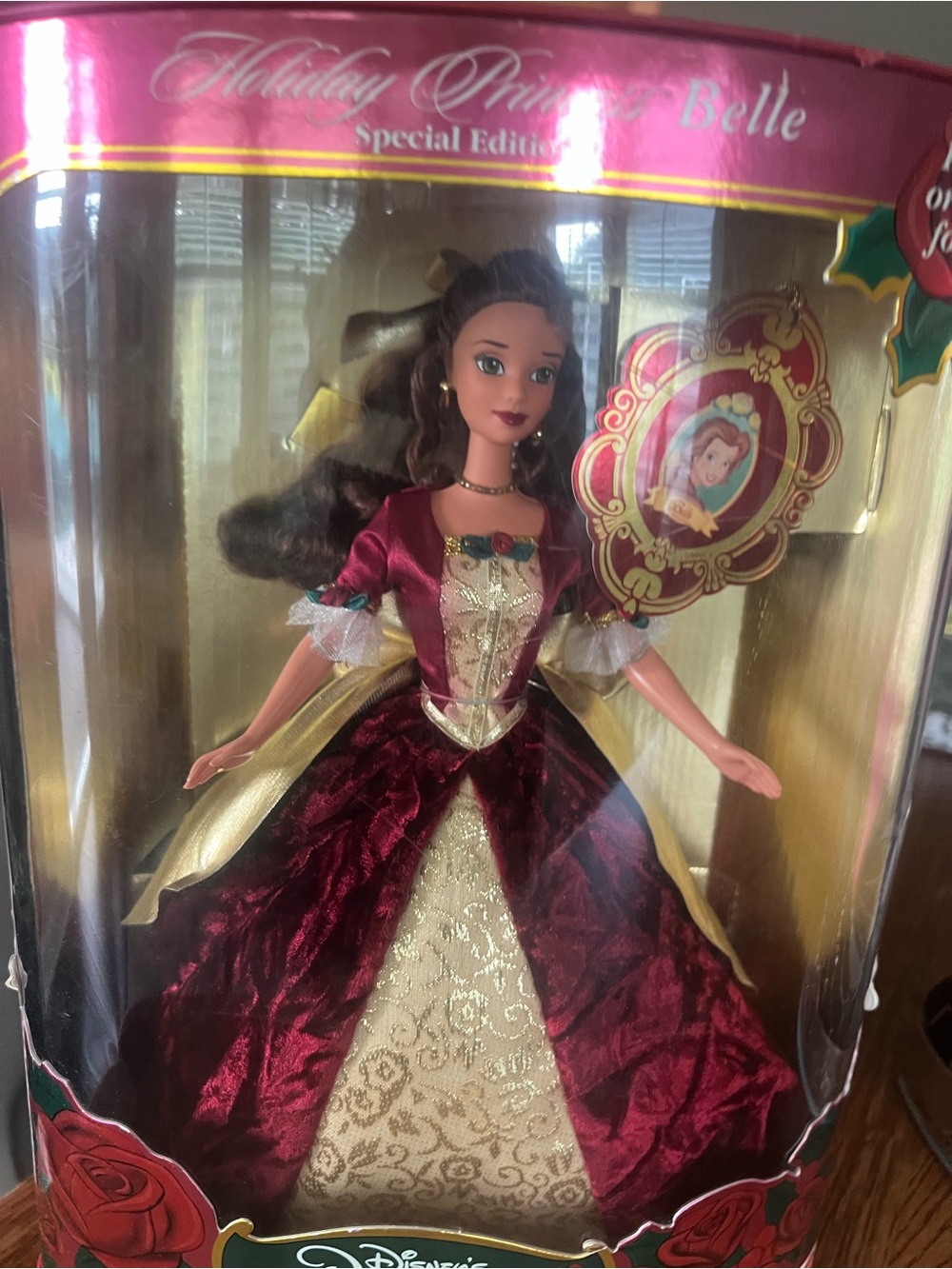 Disney Belle Holiday Collector Doll in Burgundy and Gold